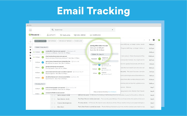 Yesware Interface