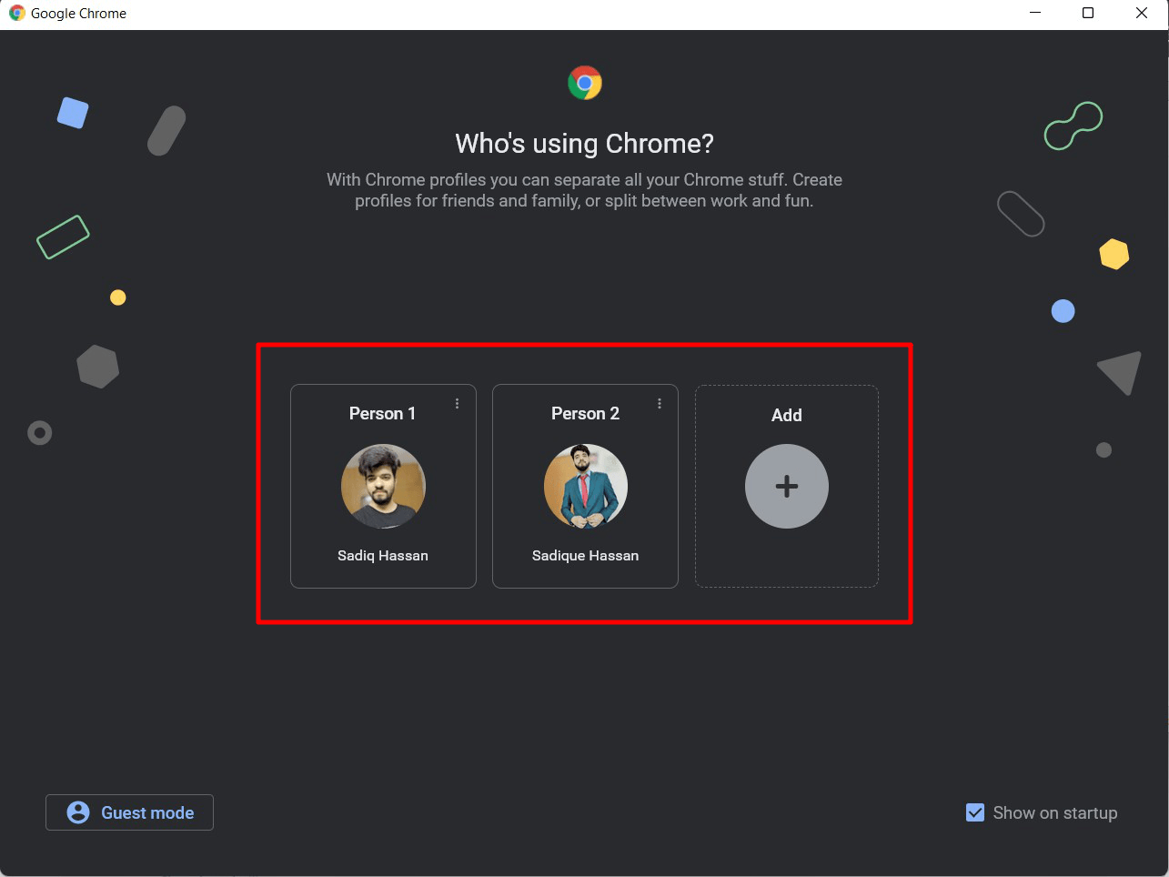 Switching Between Chrome Profiles