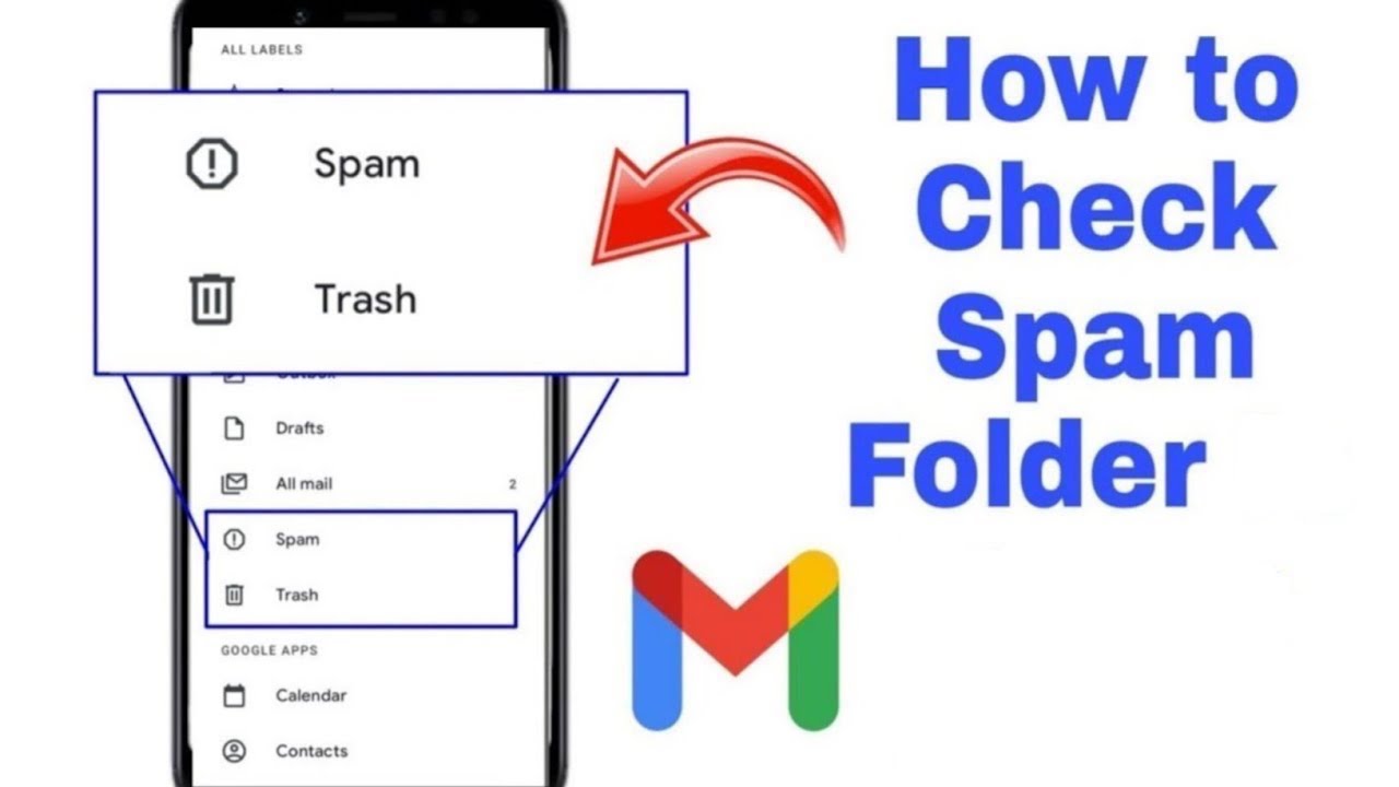 Screenshot of Gmail spam folder checking