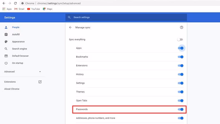 Passwort-Manager-Oberfläche