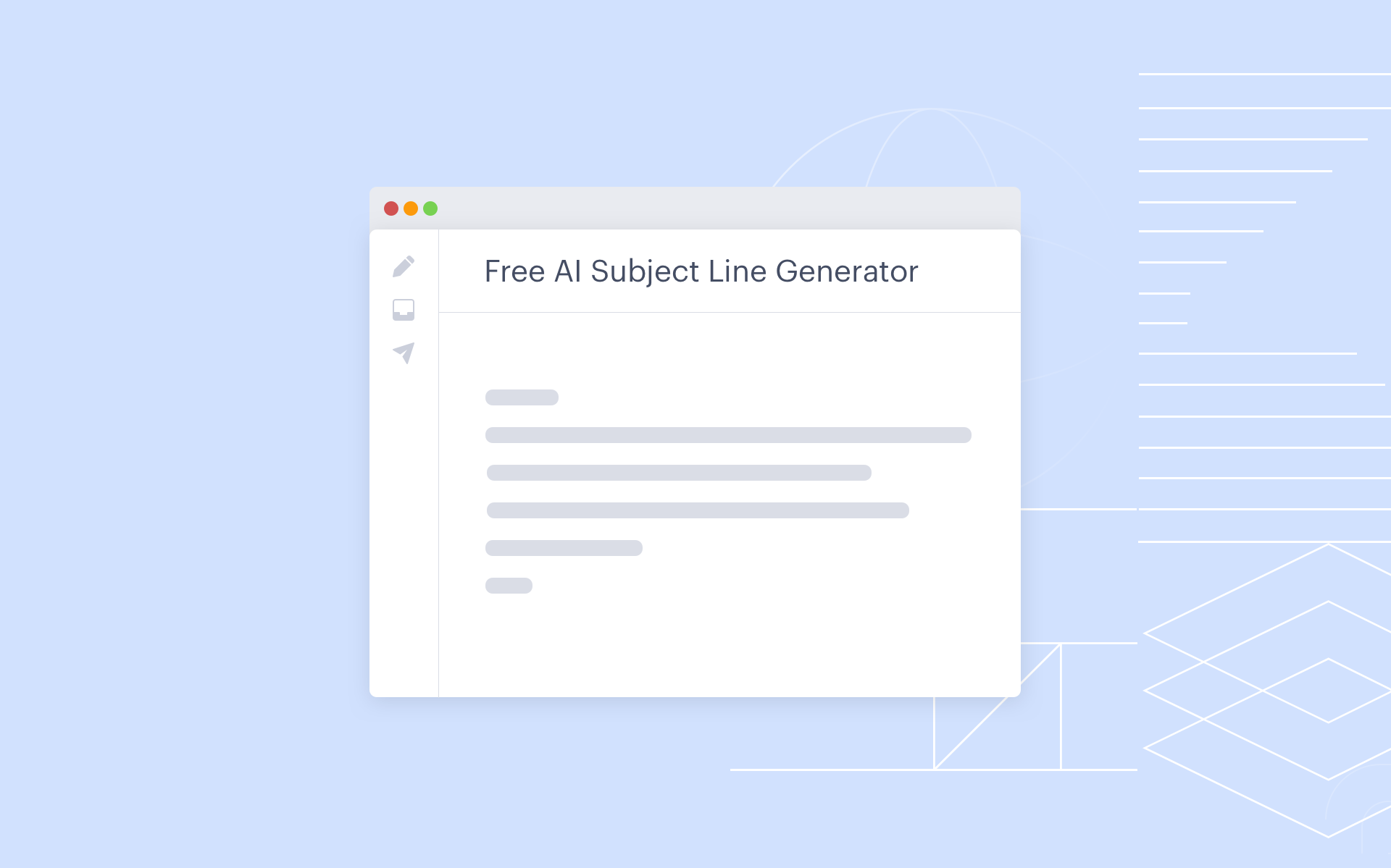 AI Email Subject Line Generator Interface