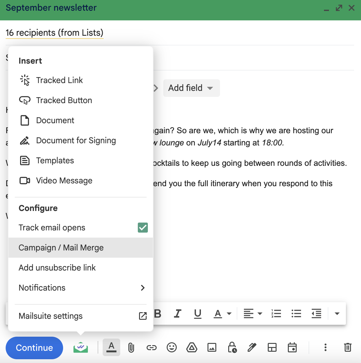 Mailsuite Features